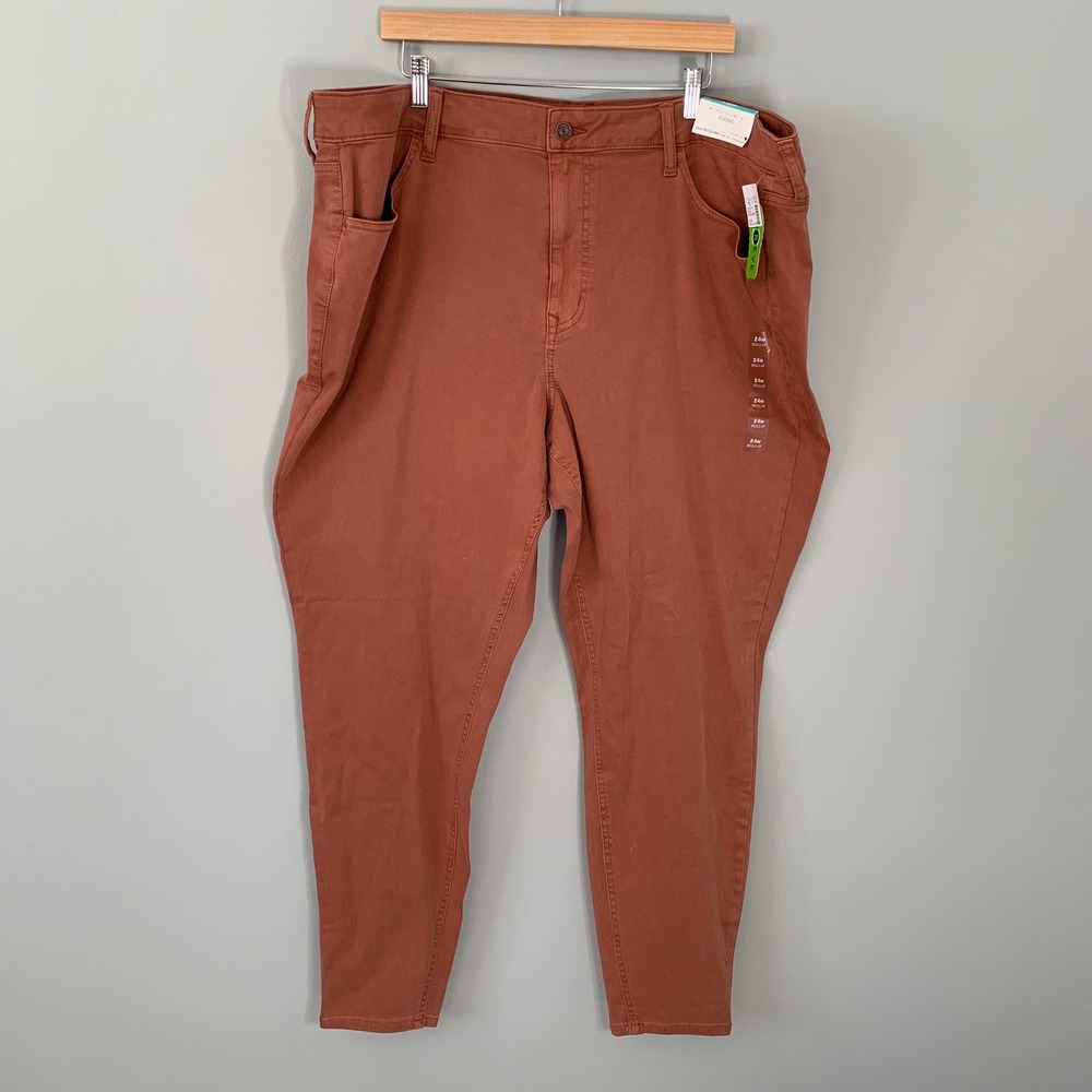 NEW Maurices M Jeans High Rise Jegging Rust Terracotta Plus Size 24W Regular